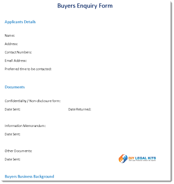 Buyers Enquiry Form