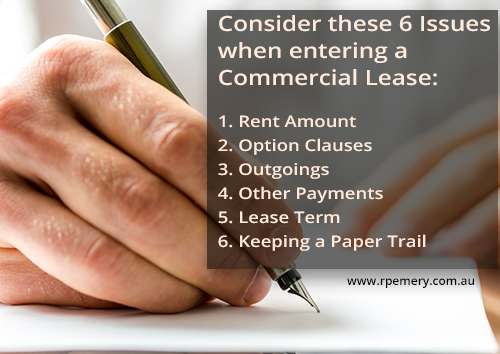 six issues commercial leases