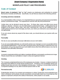 Employment Policy Sample Page