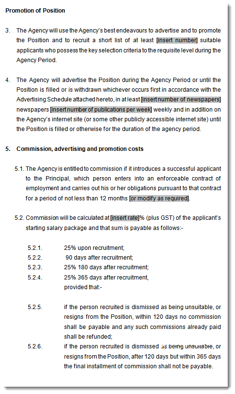 Recruitment Agreement Sample 2