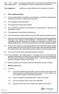 Lease agreement vic pdf