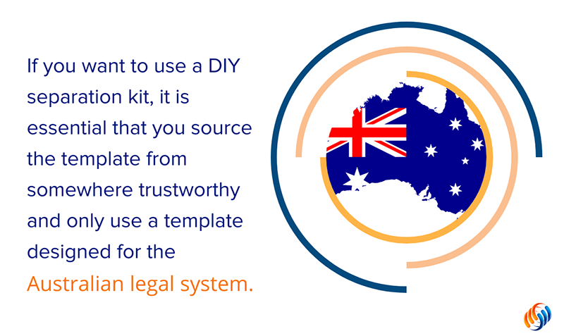 diy separation kit designed for australia legal system