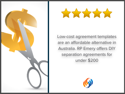 Low cost separation agreement template