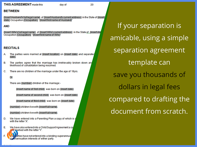 Separation Agreement can save you thousands of dollars in legal fees