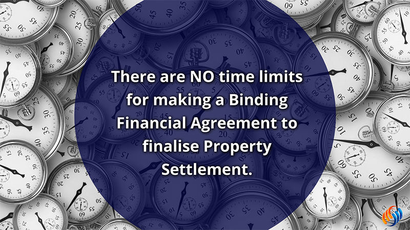 no time limits for making a financial agreement